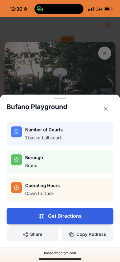 Court details and directions